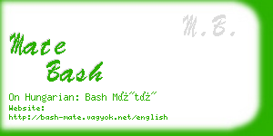 mate bash business card